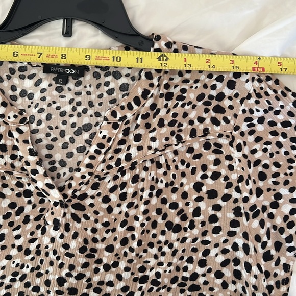 Papermoon Tan and Black Leopard Print Blouse - Picture 9 of 10